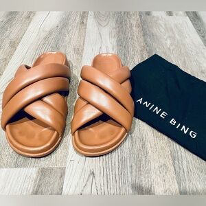 Anine Bing Brown Leather Sandals